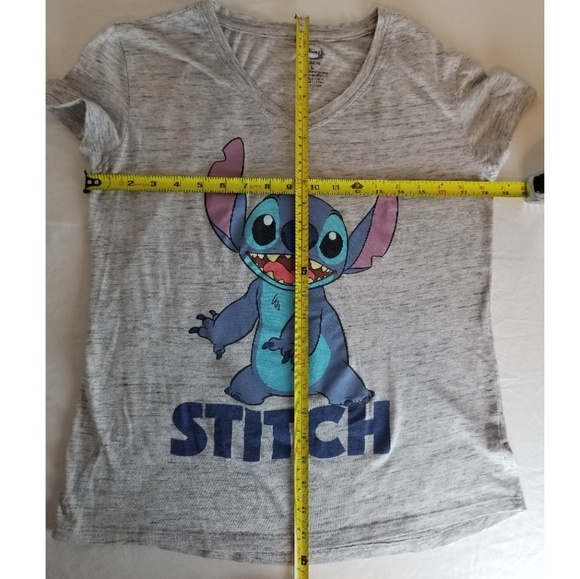 Disney Stitch Grey Cute Graphic Tee Shirt Large - Picture 7 of 7